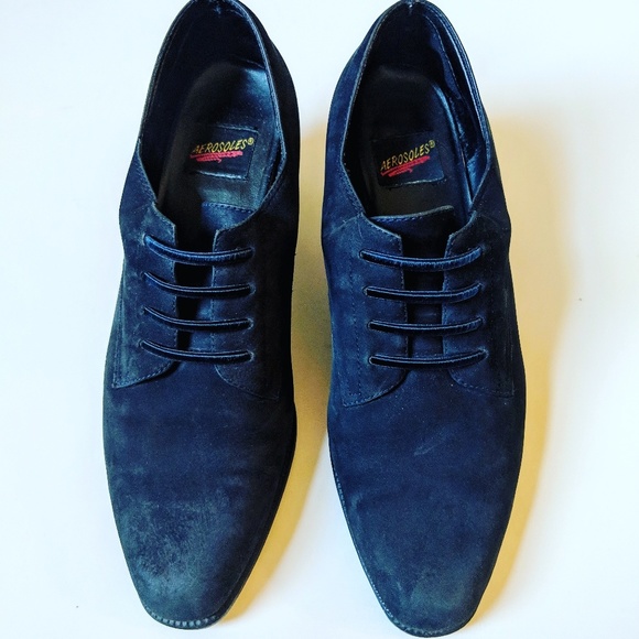 AEROSOLES Shoes Aerosoles Navy Blue Leather Upper Heely Size 9 